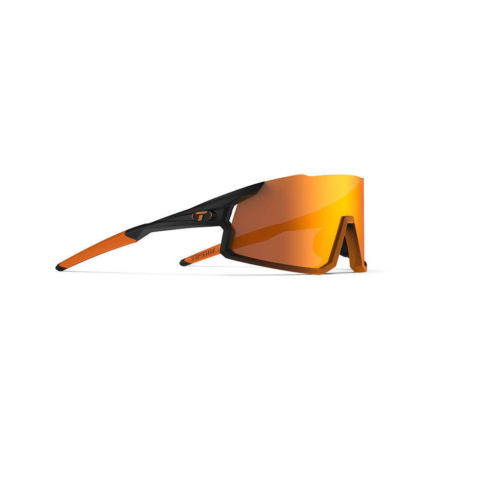 Tifosi Stash Sunglasses Black Orange Fade with Clarion Orange, AC Red and Clear Lens