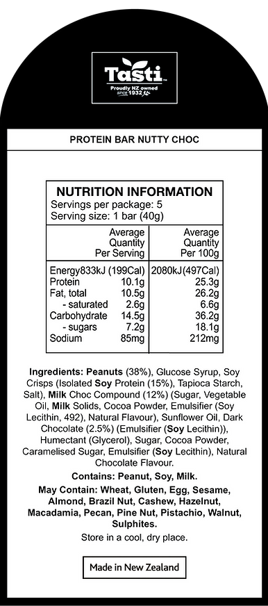 Tasti Protein Bar Nutty Choc 5 x 40g