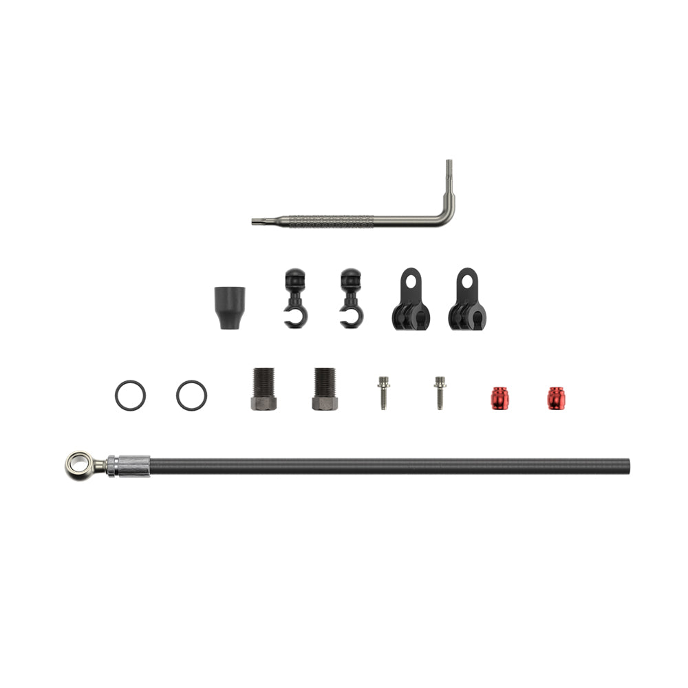 SRAM Disc Brake Hydraulic Hose Kit - Silver Banjo - 2000mm Black (Includes Banjo, Fittings) - XX, Juicy5 / 7 /Guide R / RS / RSC / Ult (B1), Guide T(A1), G2 RSC / ULT, Level 4 Piston ULT / SLV(C1), Maven Ultimate / Silver