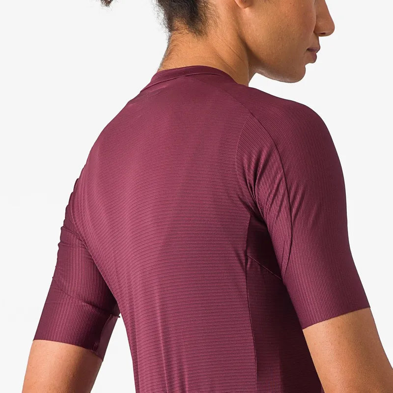 Castelli Espresso Defender Women's Jersey - Deep Bordeaux