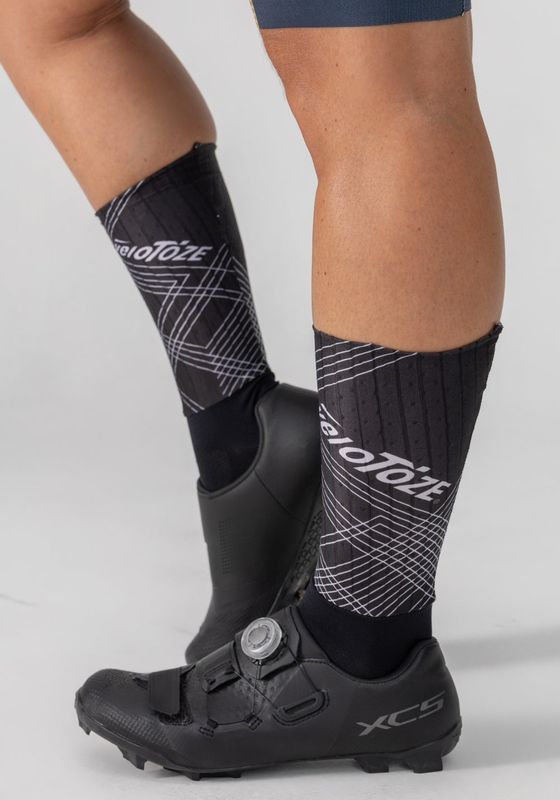 VeloToze Socks Aero Extra Tall - Black
