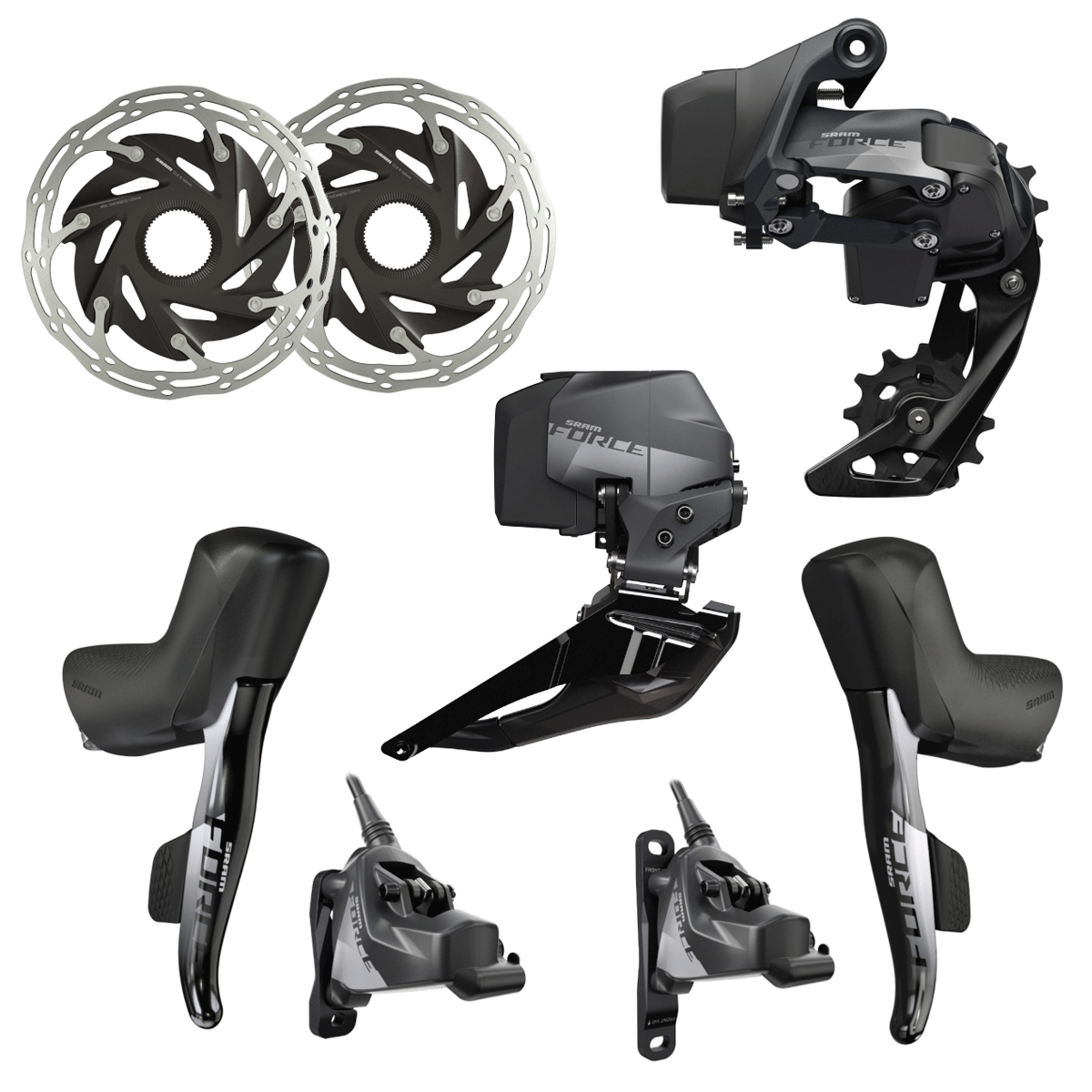 SRAM Force eTap AXS 2X HRD FM Groupset Kit Rouleur Cycles