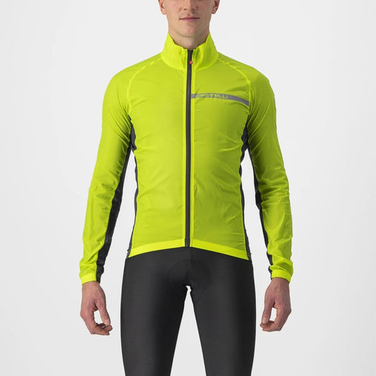 Castelli Squadra Stretch Jacket Men's - Electric Lime /Dark Gray