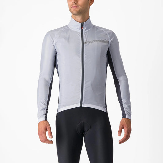 Castelli Squadra Stretch Jacket Men's - Silver Gray/Dark Gray