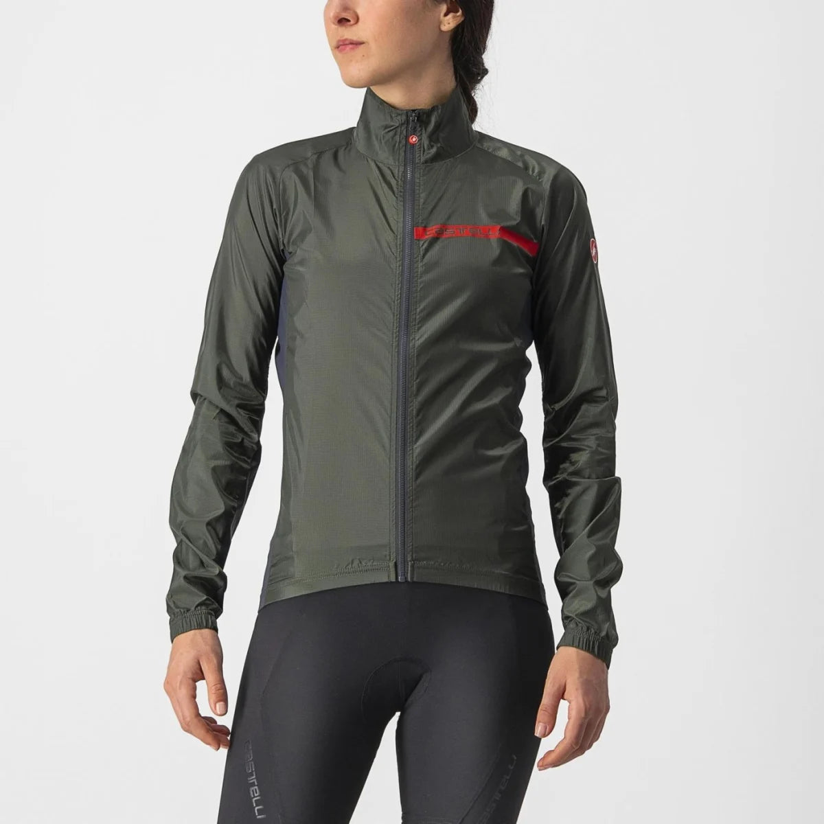 Castelli Squadra Stretch Jacket Women's - Military Green/Dark Grey