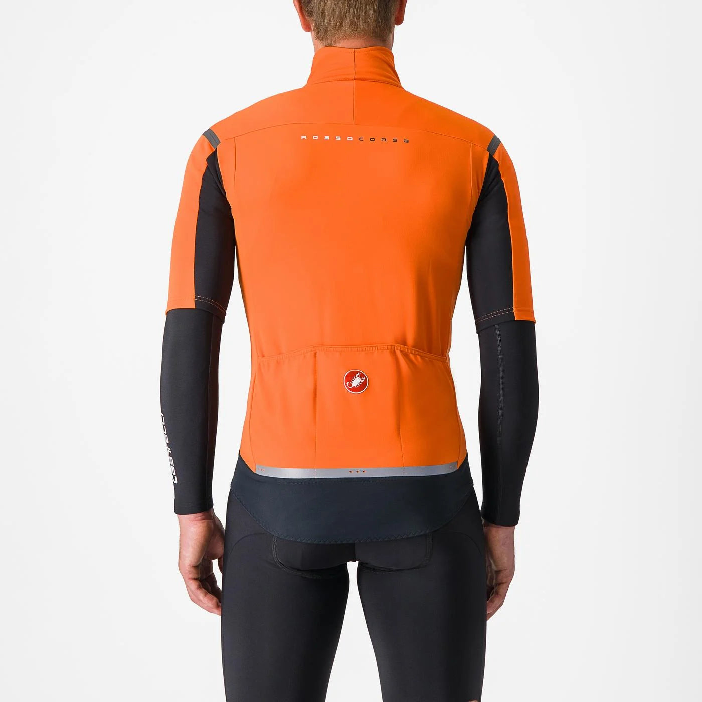 Castelli Gabba Ros 2 Men's Jacket - Red Orange/Dark Gray