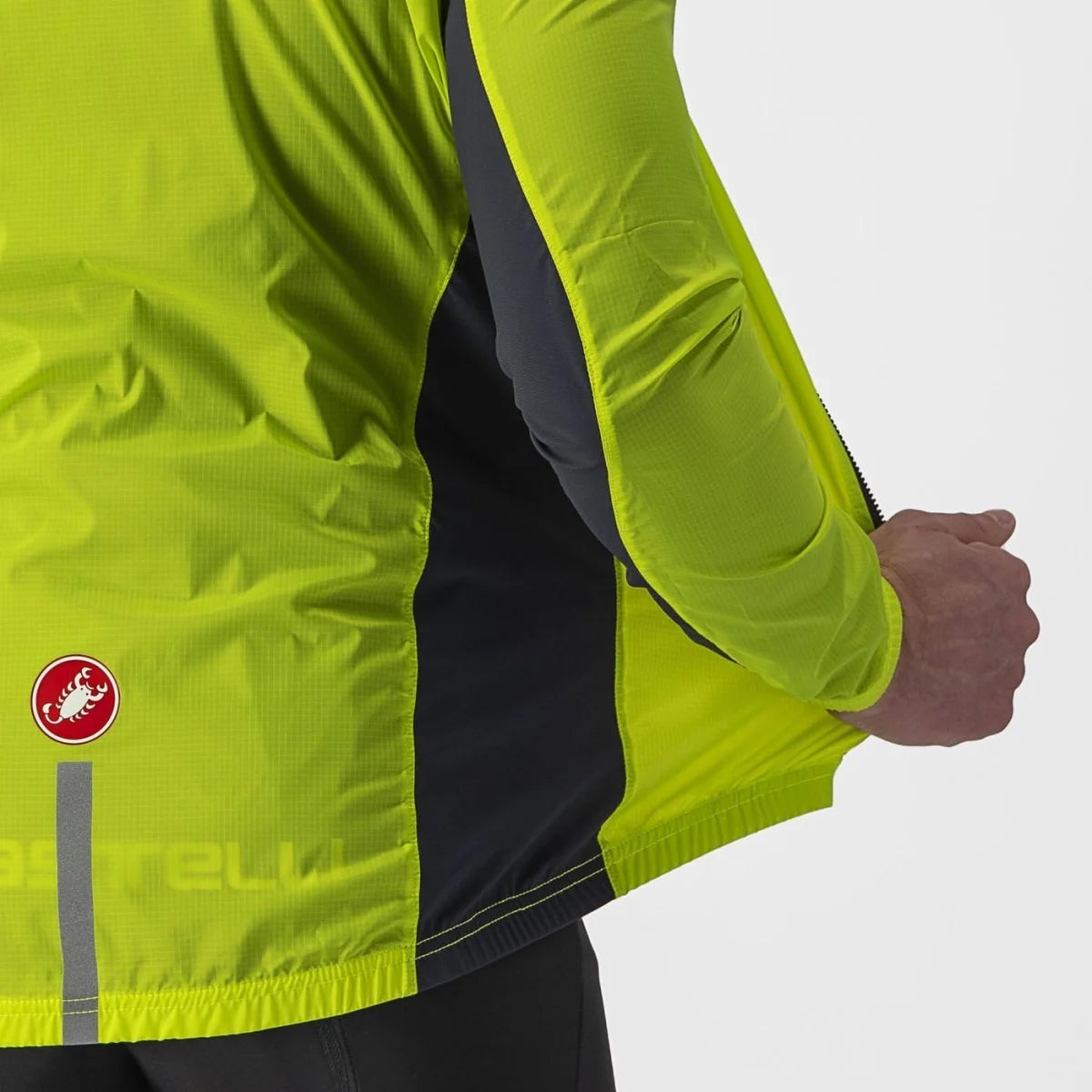 Castelli Squadra Stretch Jacket Men's - Electric Lime /Dark Gray