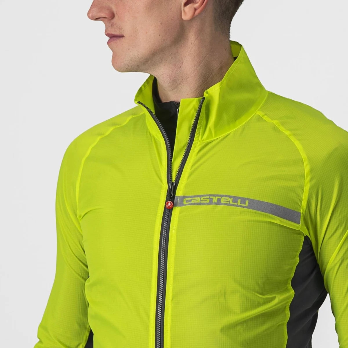 Castelli Squadra Stretch Jacket Men's - Electric Lime /Dark Gray