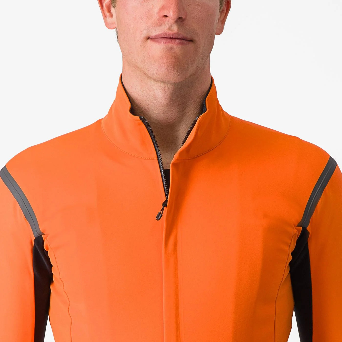 Castelli Gabba Ros 2 Men's Jacket - Red Orange/Dark Gray