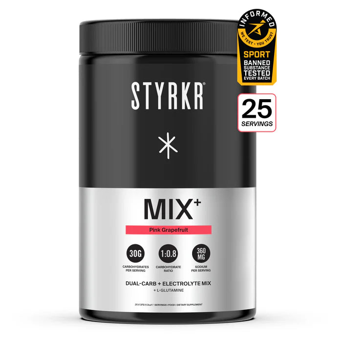 Styrkr MIX+ Pink Graprefruit: Dual-Carb & Electrolyte Drink Mix