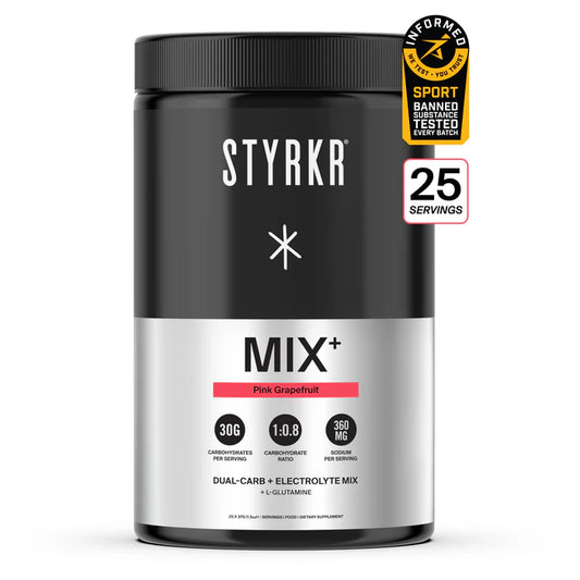 Styrkr MIX+ Pink Graprefruit: Dual-Carb & Electrolyte Drink Mix
