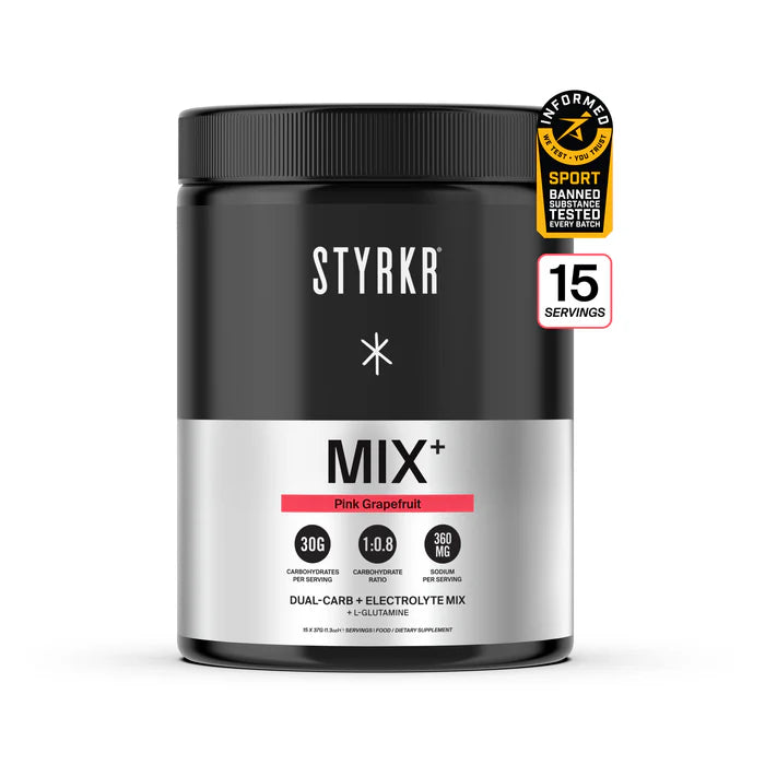 Styrkr MIX+ Pink Graprefruit: Dual-Carb & Electrolyte Drink Mix