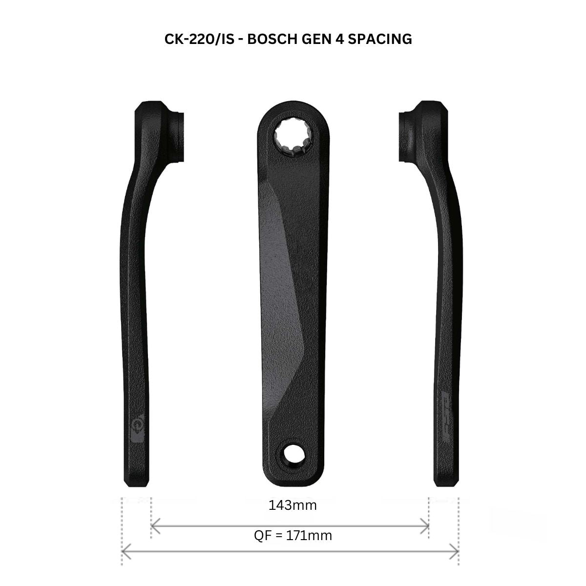 FSA - ISIS SPLINE E-BIKE CRANKS - CK-220/IS - BOSCH G4 / YAMAHA PWX / BROSE MAG