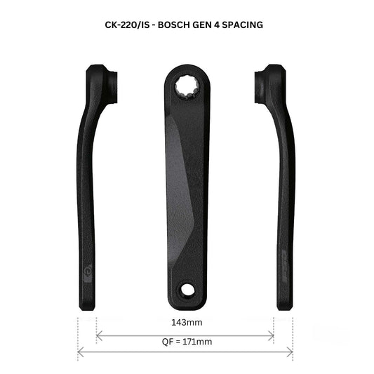 FSA - ISIS SPLINE E-BIKE CRANKS - CK-220/IS - BOSCH G4 / YAMAHA PWX / BROSE MAG
