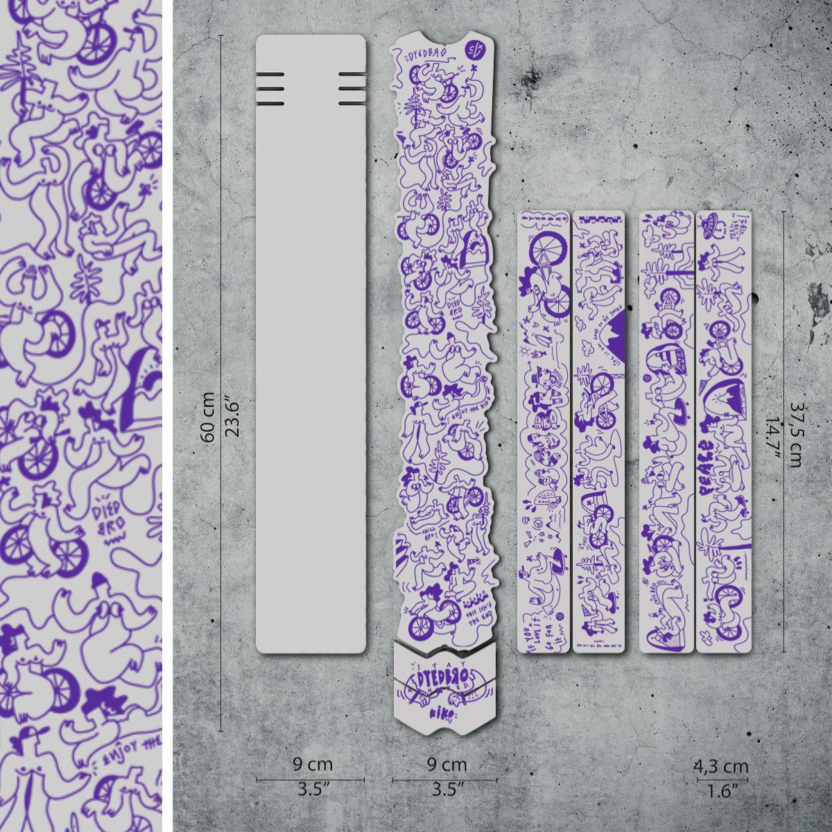 DYEDBRO MTB FRAME PROTECTION - ARTIST SERIES - KIKO CLJ