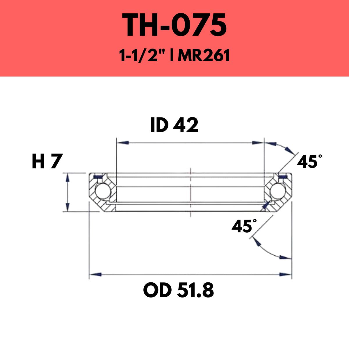 FSA - 1 1/2" HEADSET BEARING - TH-075