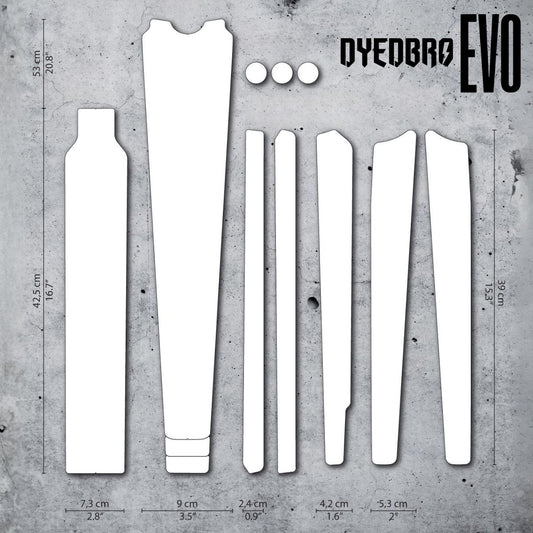 DYEDBRO EVO GRAVEL BIKE FRAME PROTECTION - CLEAR GLOSS