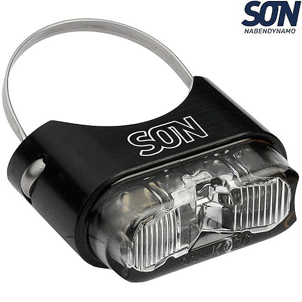 SON Rear light seatpost mount, for Ã 26 to 31.6 mm, black /  clear