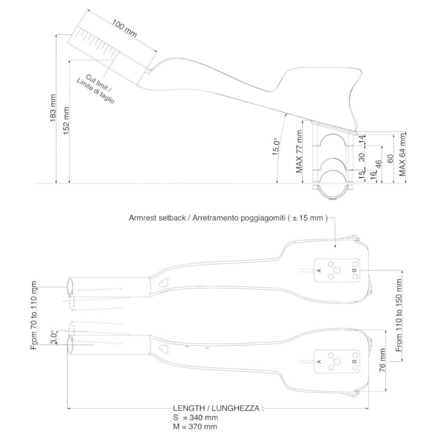 Deda Jet1 Clip On Carbon Extensions