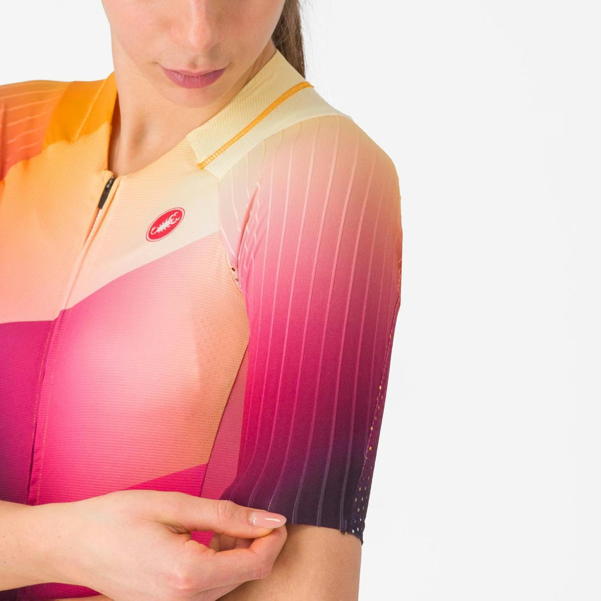 Castelli Free Sanremo 3 Tri Suit Short Sleeve Women's Vivid Orange