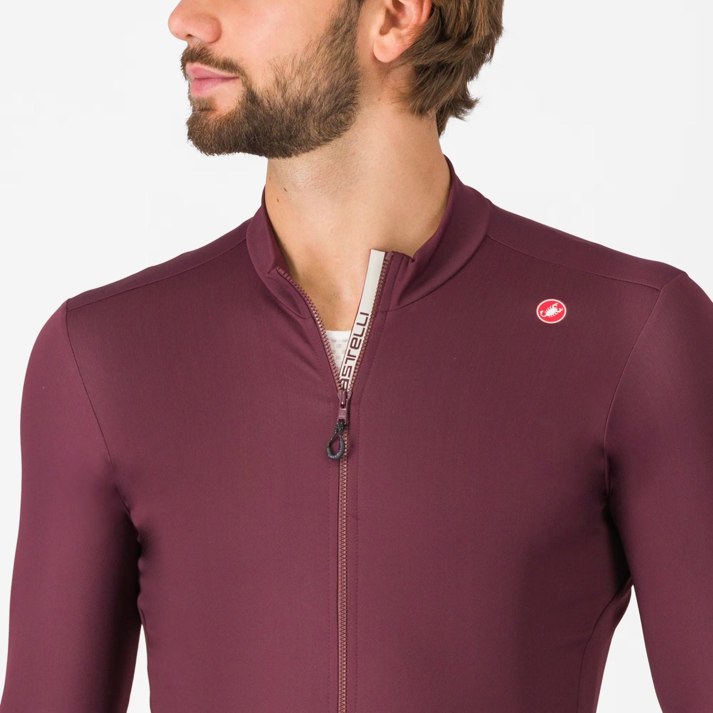Castelli Espresso Thermal Jersey Men's Deep Bordeaux