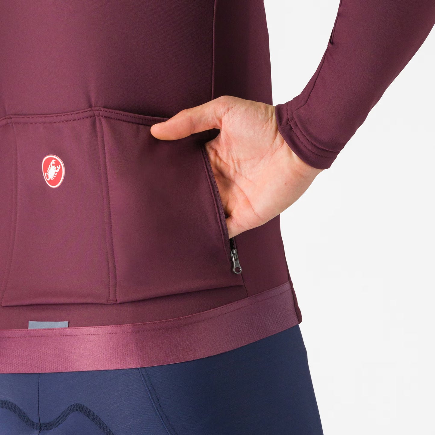 Castelli Espresso Thermal Jersey Men's Deep Bordeaux