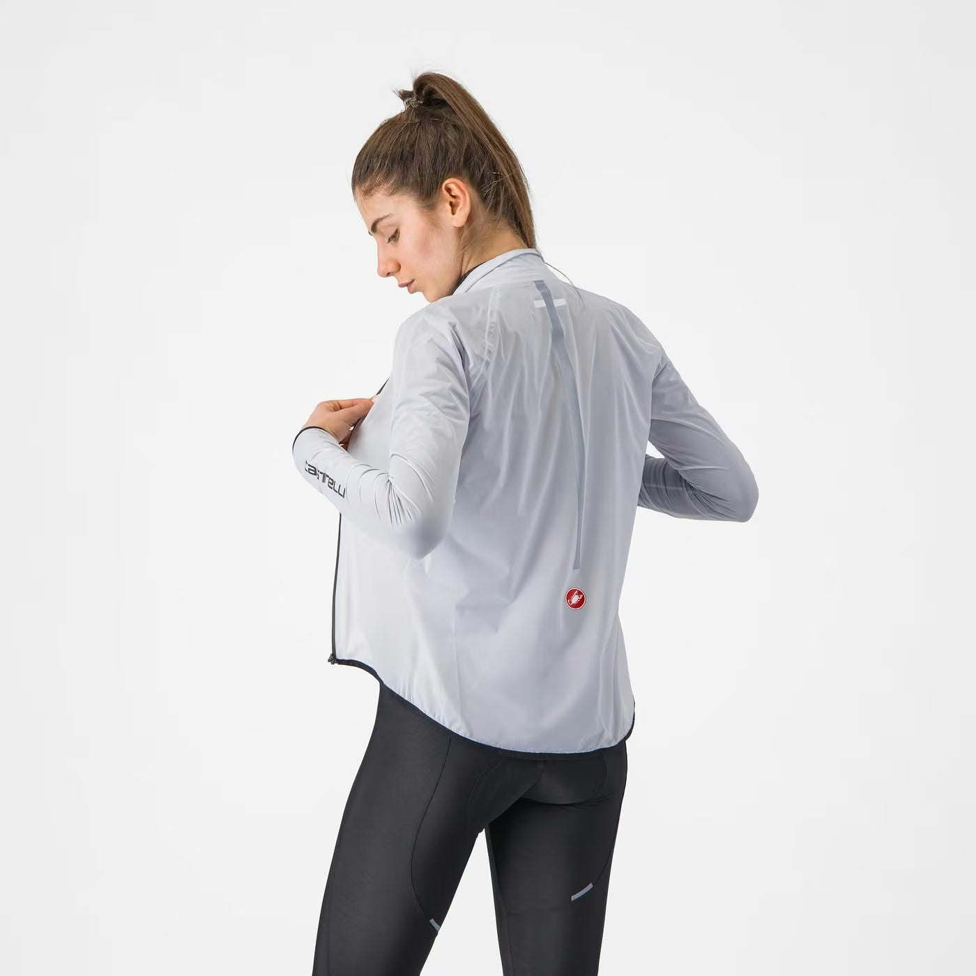Castelli Squall Shell Jacket Women's Light Black / Silver Gr
