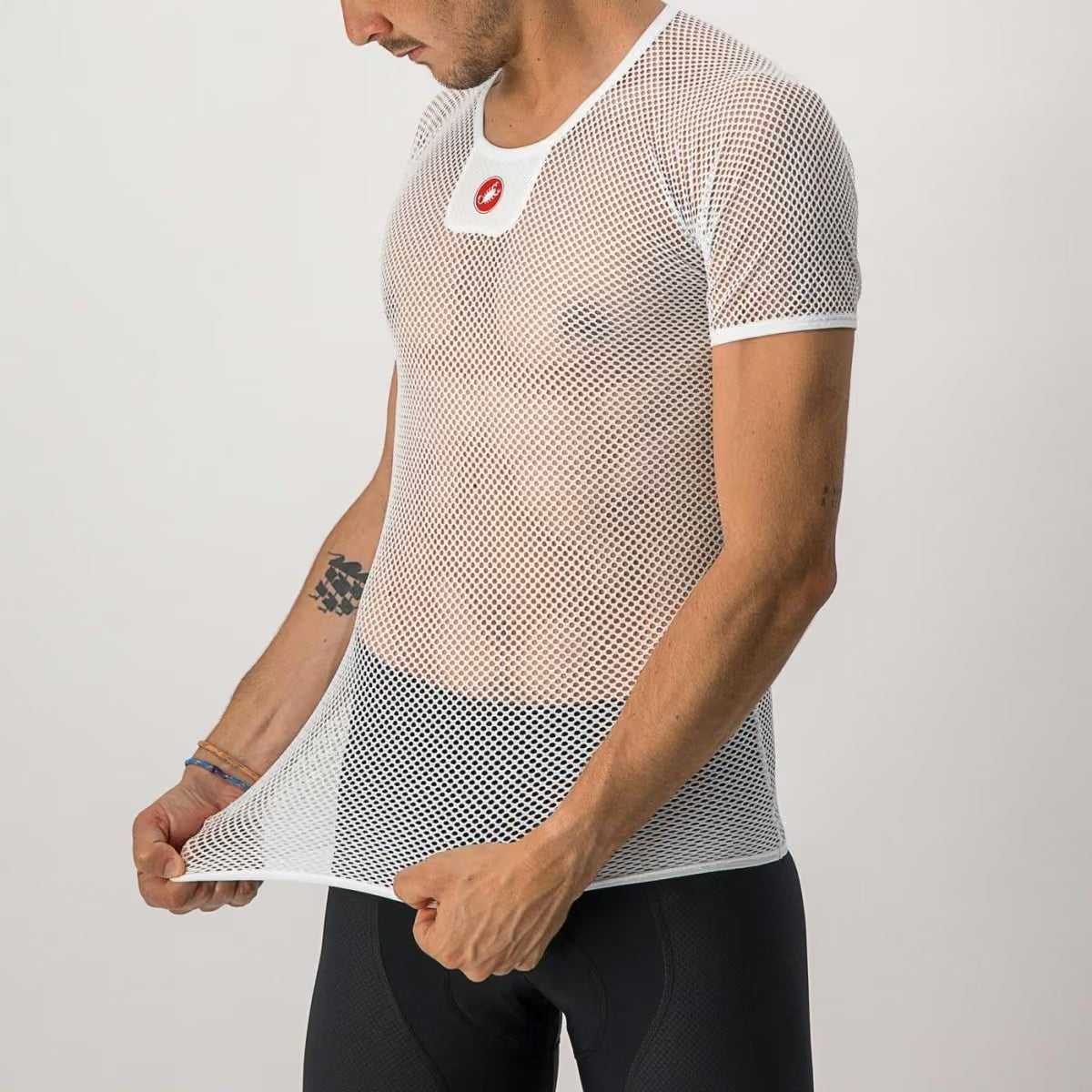 Castelli Bolero Mesh Short Sleeve Baselayer Men's White