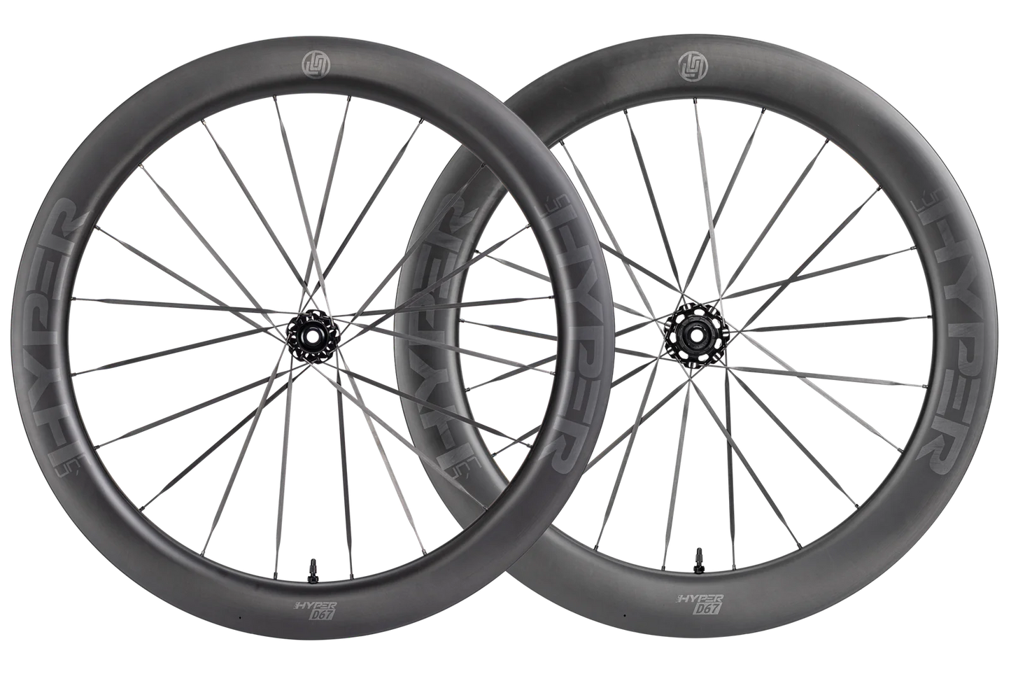 Lún: HYPER 3 D67 (60mm & 68mm) Disc Brake Carbon Wheelset - Matte finish with Laser etched logos