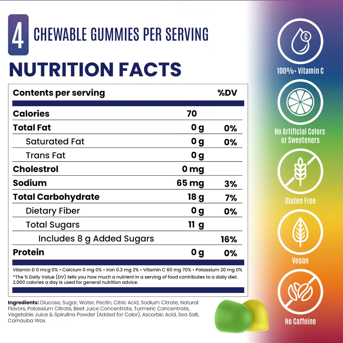 Saltstick Rainbow Blast Energy Gummies