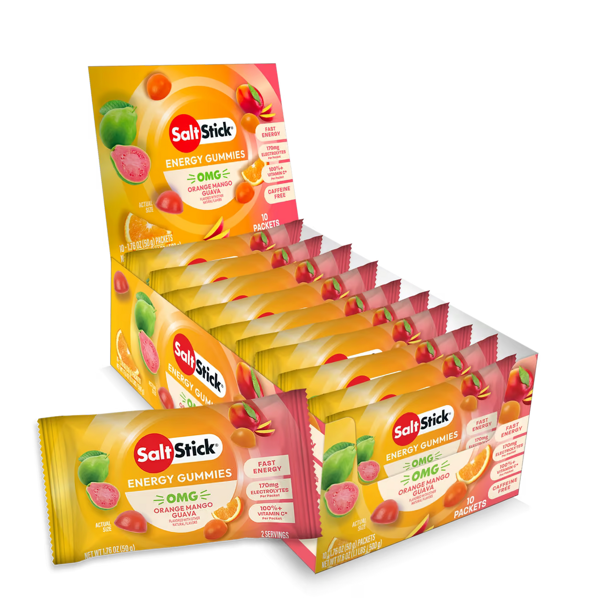 Saltstick OMG! (Orange Mango Guava) Energy Gummies