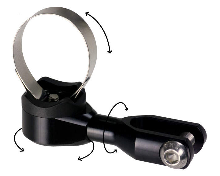 SON Rear light rack mount, 50 mm screw spacing, black / clear