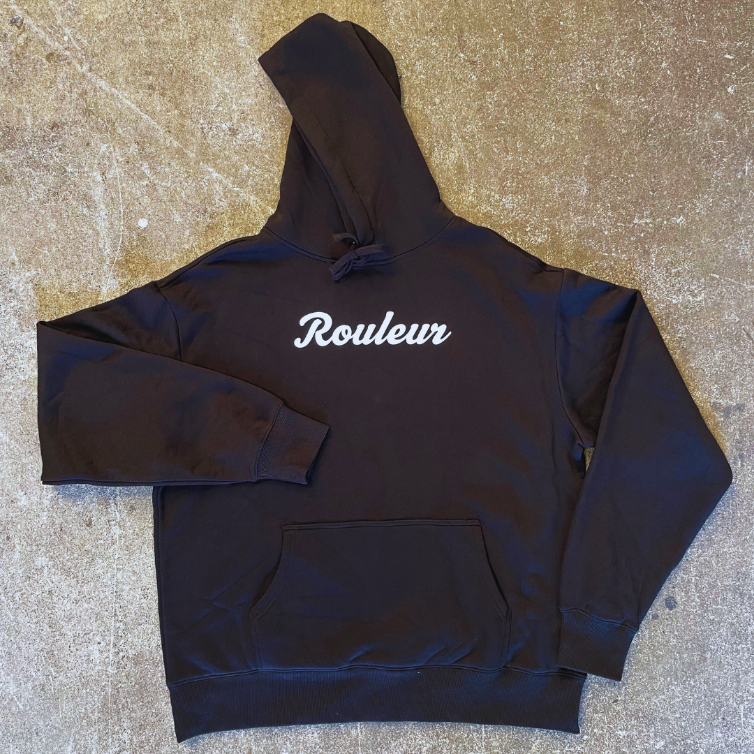 Rouleur Casual Clothing Hoodie with Logo Heavy Duty Black