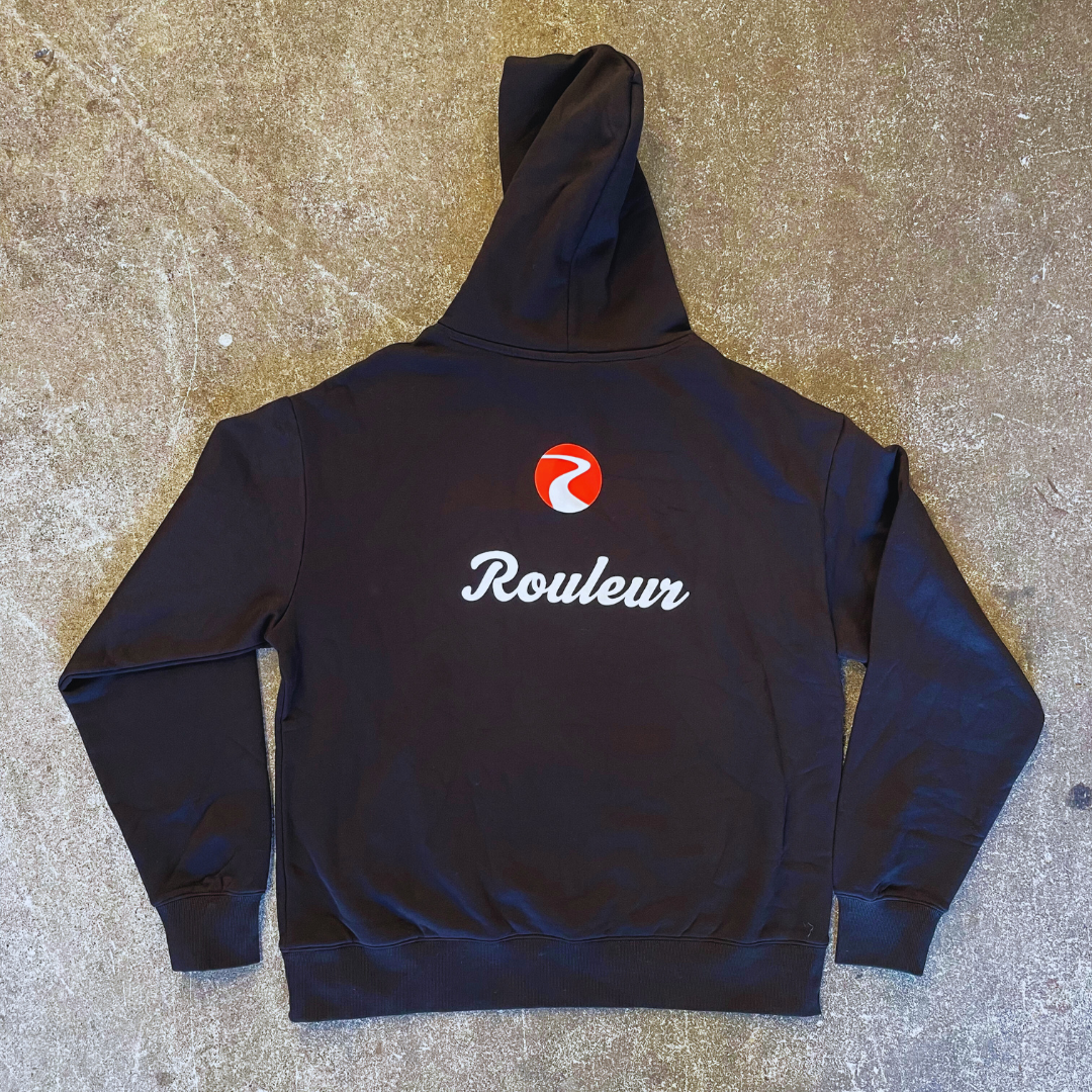 Rouleur Casual Clothing Hoodie with Logo Heavy Duty Black