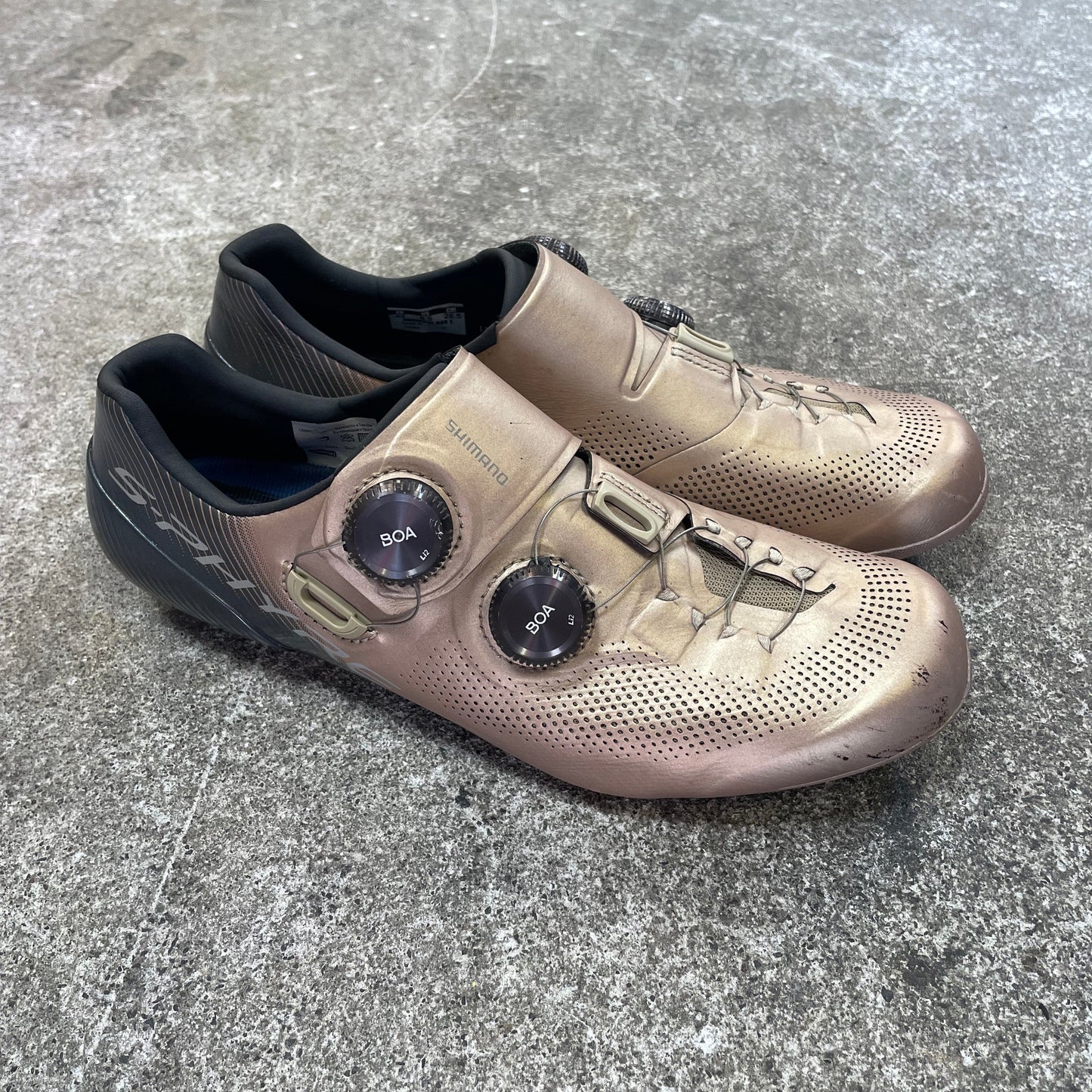 Shimano S-Phyre RC903 Road Shoes – Champagne (Used) 42 wide fit