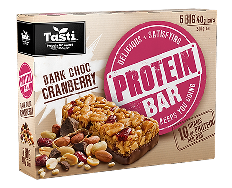 Tasti Protein Bar Dark Choc Cranberry 5 x 40g