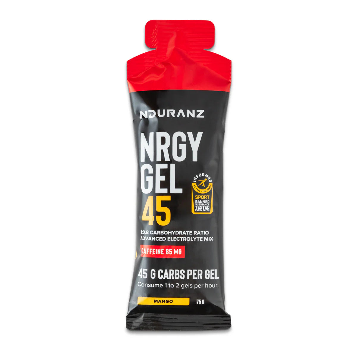 Nduranz Nrgy Gel 45 with caffeine (65mg) Mango