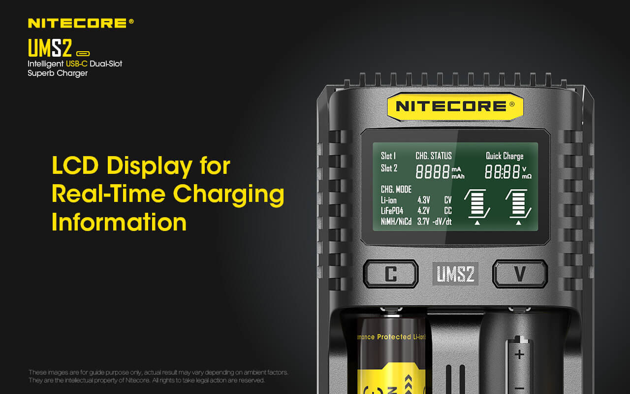 Nitecore UMS2 - USB Dual-Slot Charger