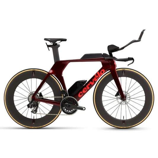 Cervelo P5 Force Axs Triathlon Bike - Red Hot