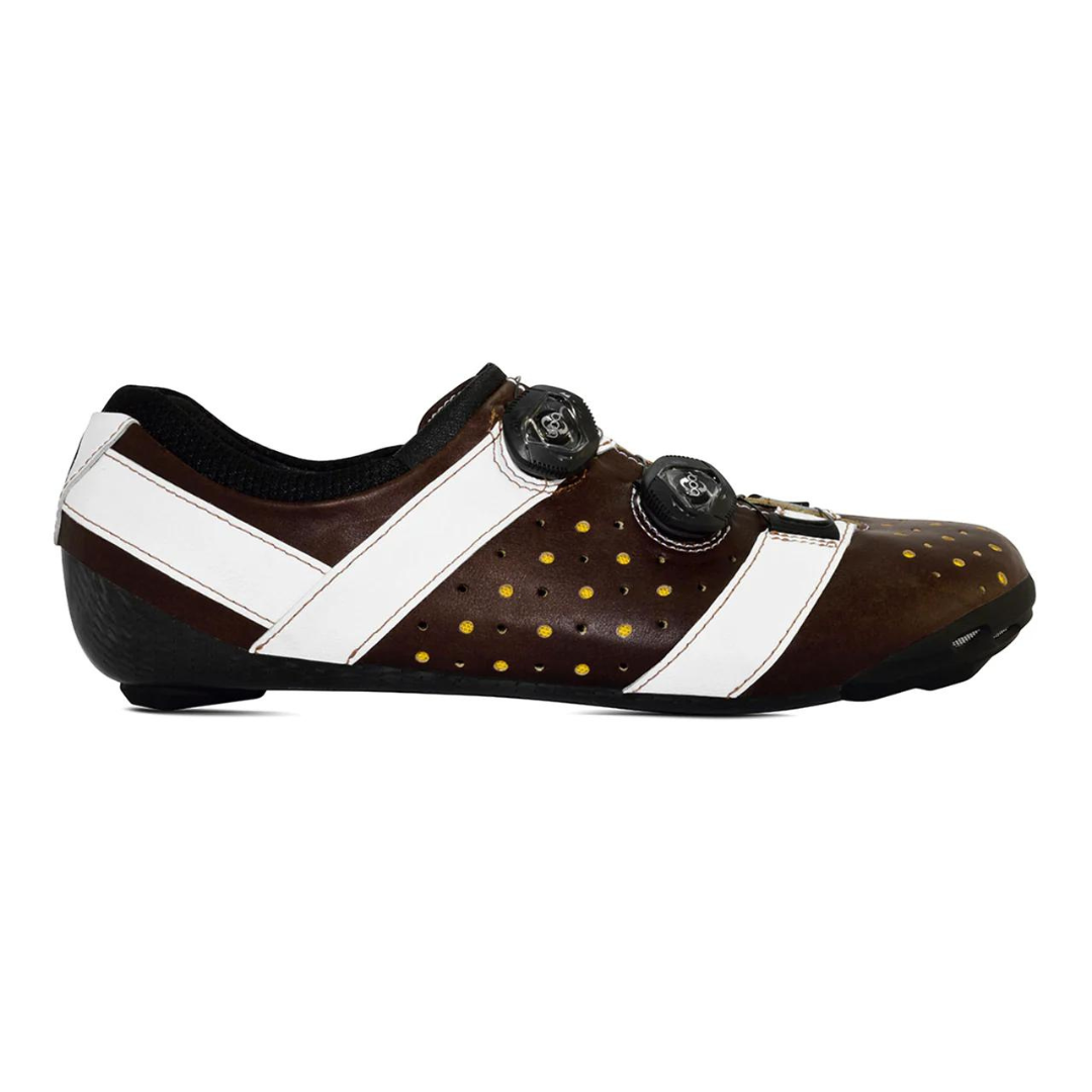 Bont Road Shoes Vaypor + Brown/White Stripes