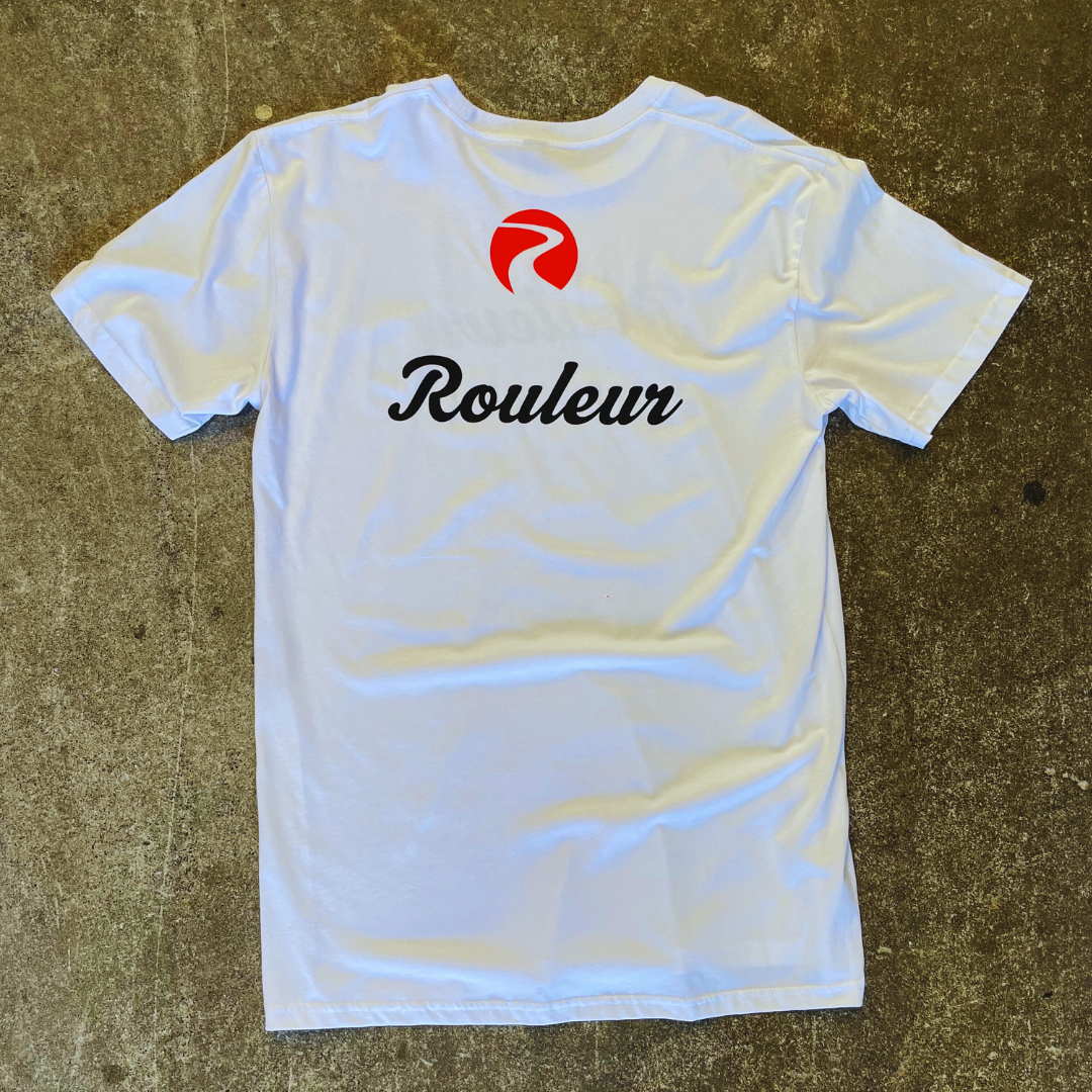 Rouleur Casual Clothing Tee with Logo Mens White