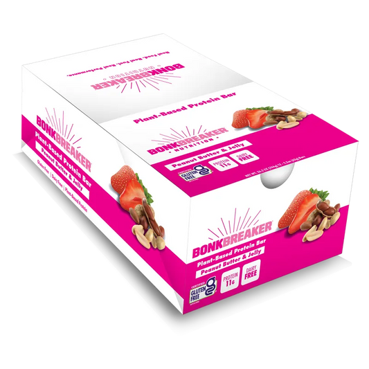 Bonk Breaker Peanut Butter & Jelly Protein + Energy Bars - Box of 12