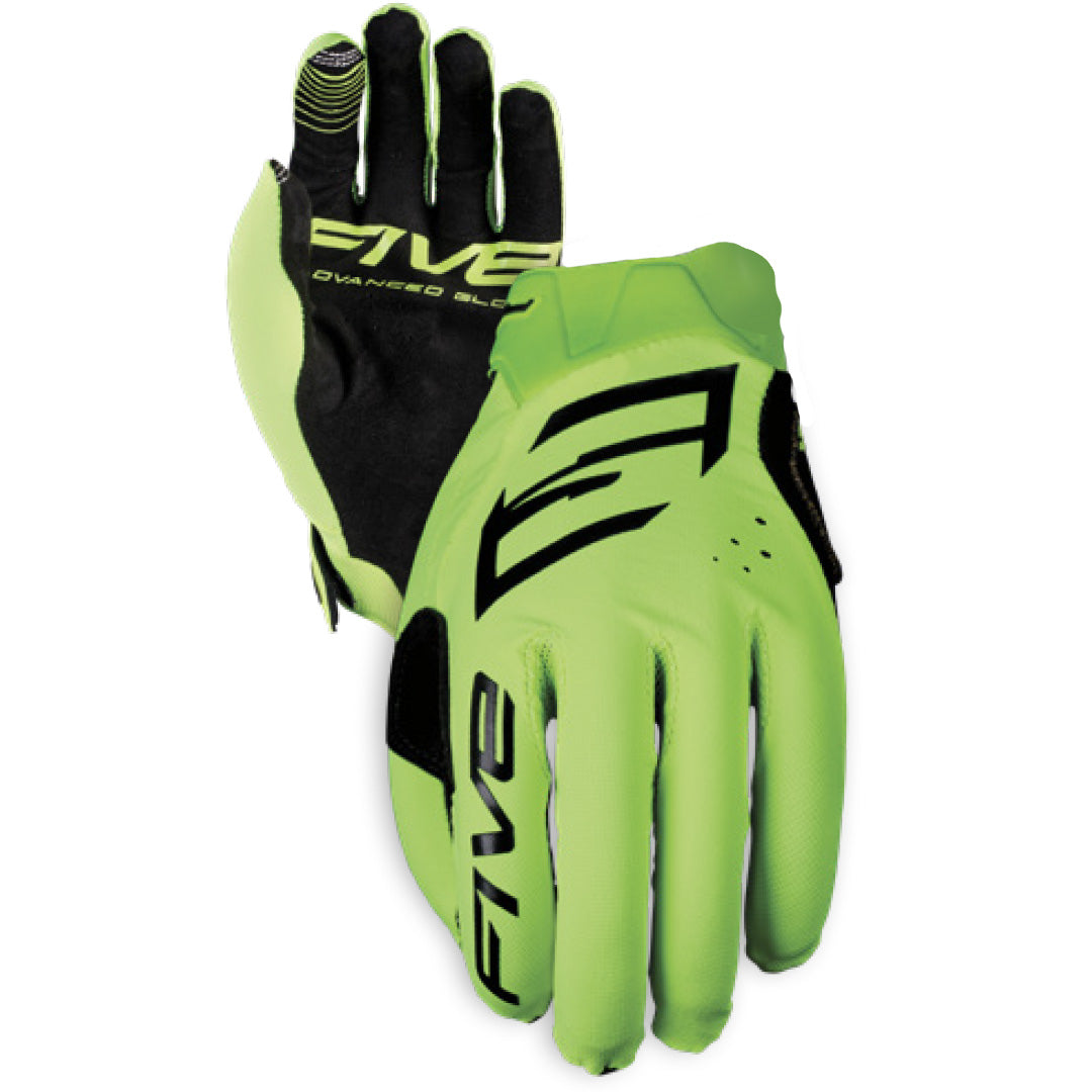 FIVE RACE Pro BMX Gloves for Kids - Fluro Yellow