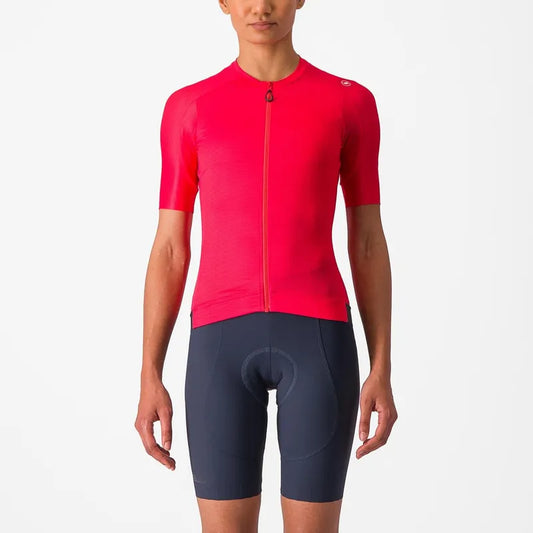 Castelli Espresso Women's Jersey - Hibiscus/Dark Grey