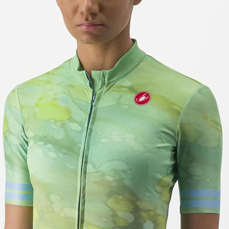 Castelli Marmo Jersey Women's - Multicolour Baby Blue