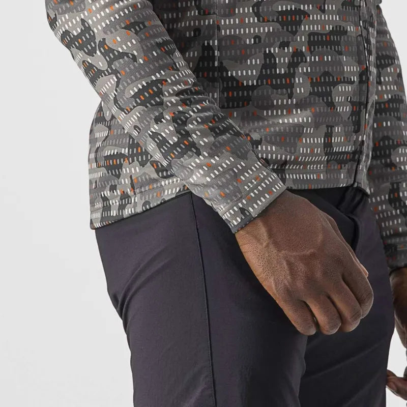 Castelli Unlimited Thermal Men's Cycling Jersey - Nickel Gray/Dark Gray