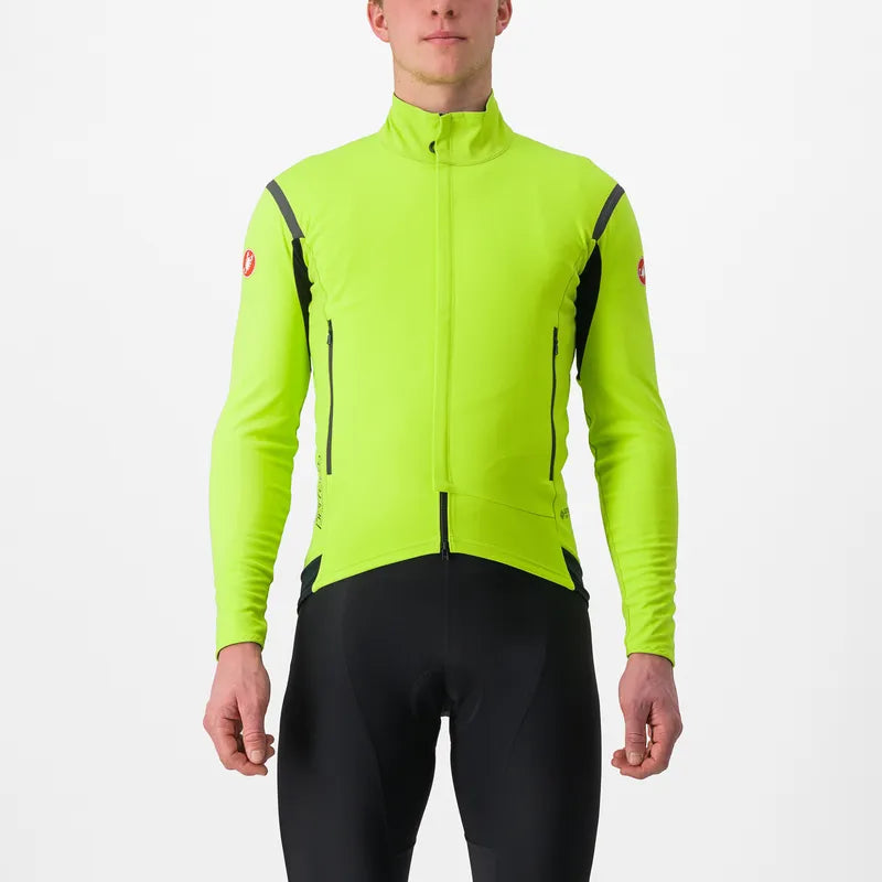 Castelli Perfetto RoS 2 Long Sleeve Men's Jacket - Electric Lime/Dark Gray