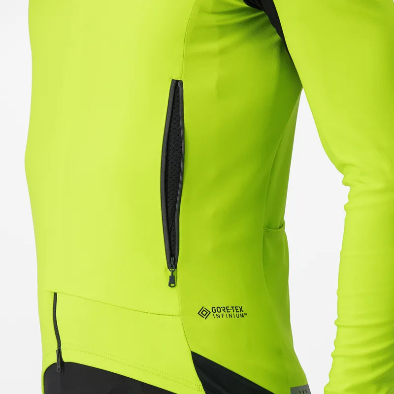 Castelli Perfetto RoS 2 Long Sleeve Men's Jacket - Electric Lime/Dark Gray