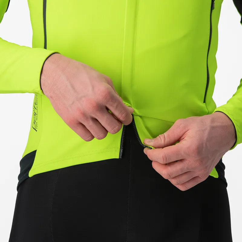 Castelli Perfetto RoS 2 Long Sleeve Men's Jacket - Electric Lime/Dark Gray