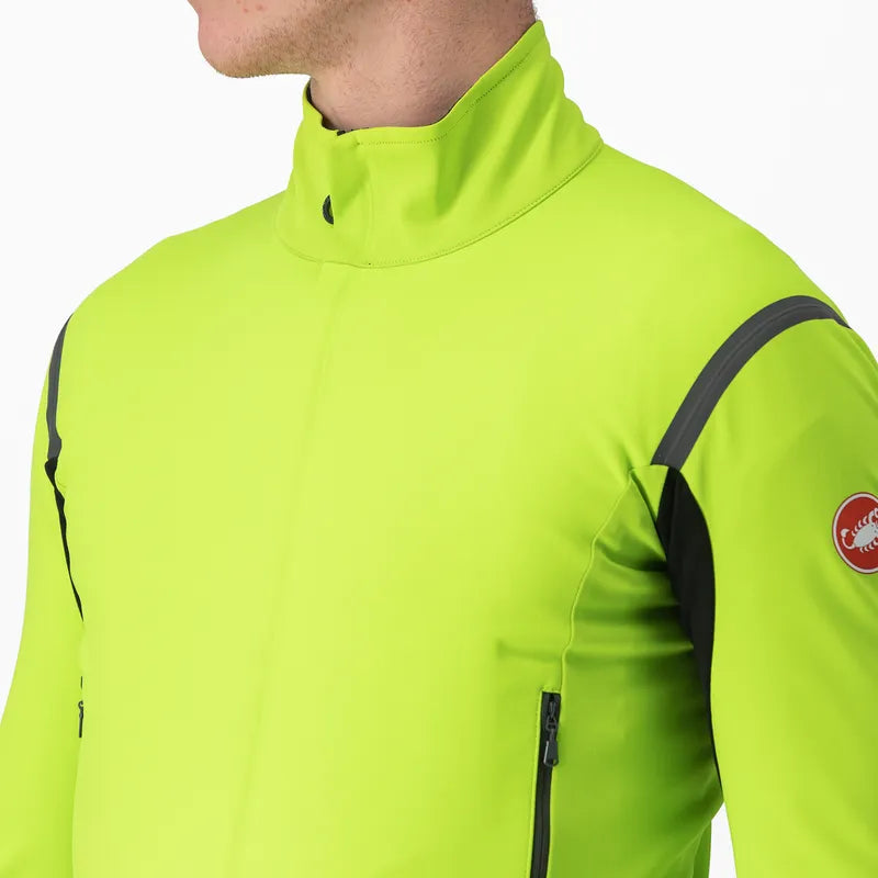 Castelli Perfetto RoS 2 Long Sleeve Men's Jacket - Electric Lime/Dark Gray